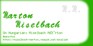 marton miselbach business card